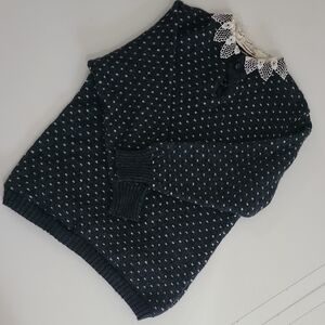 Handmade Sweater With Collar Vintage